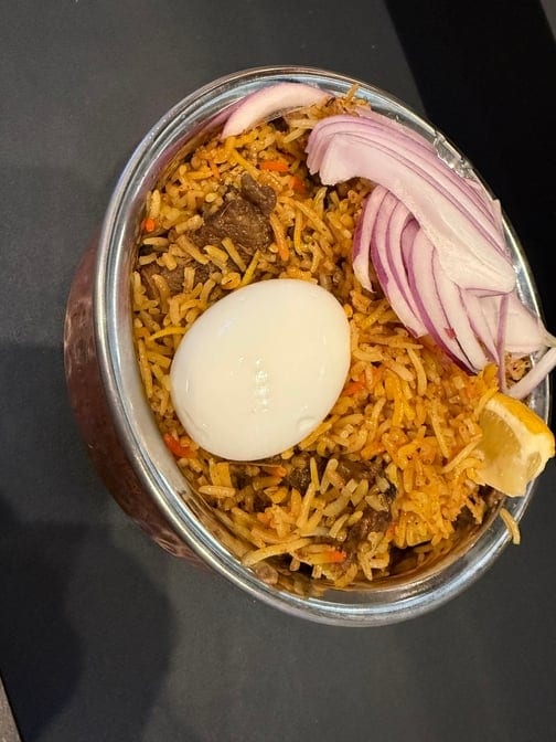 Goat Dum Biryani.