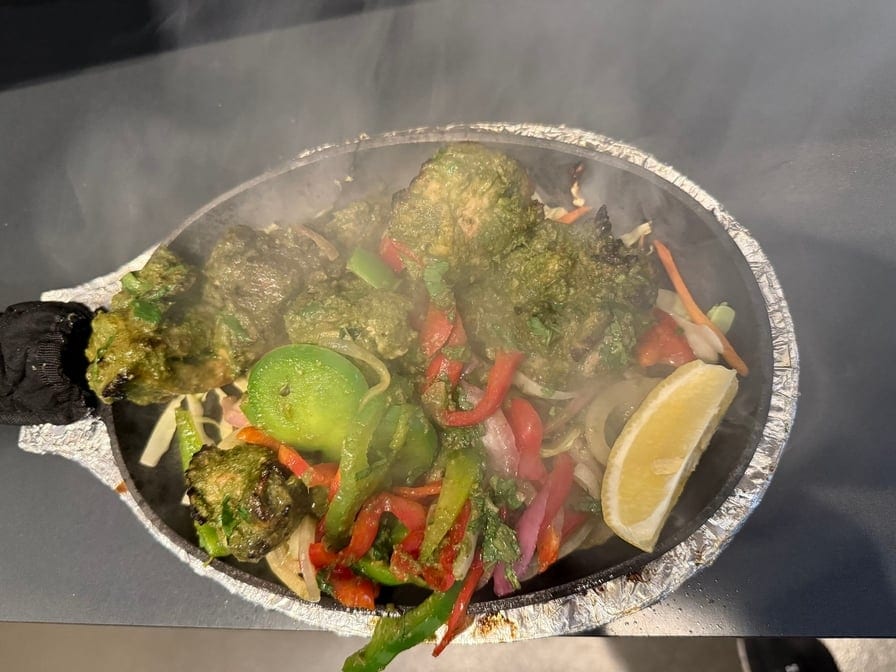 Hariyali Chicken Tikka Kabab.
